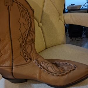 Men's Black Leather Western Boots
